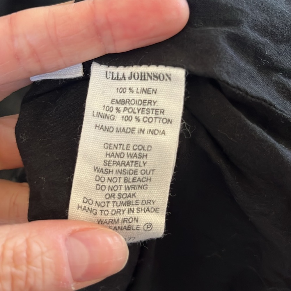 Ulla Johnson Amelie Black Linen Lace Dress - Medium 8 - Picture 4 of 8